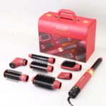 ست سشوار و حالت‌دهنده 8 کاره حرفه‌ای دایسون انزو ENZO مدل EN-6223 (پکیج کامل خشک‌کردن، حالت‌دهی و استایل مو) قرمز - تصویر 2